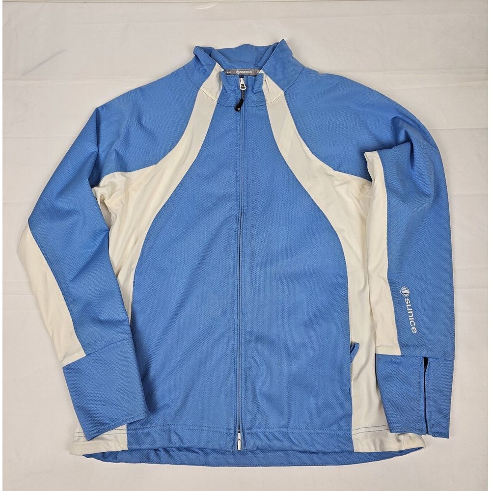 Sunice Golf Jacket‎ Womens Medium. Blue Typhoon Full Zip Pullover Windbreaker